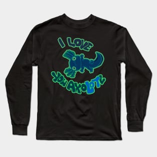 I LOVE YOU AXOLOTL  black mud puppy t-shirt Long Sleeve T-Shirt